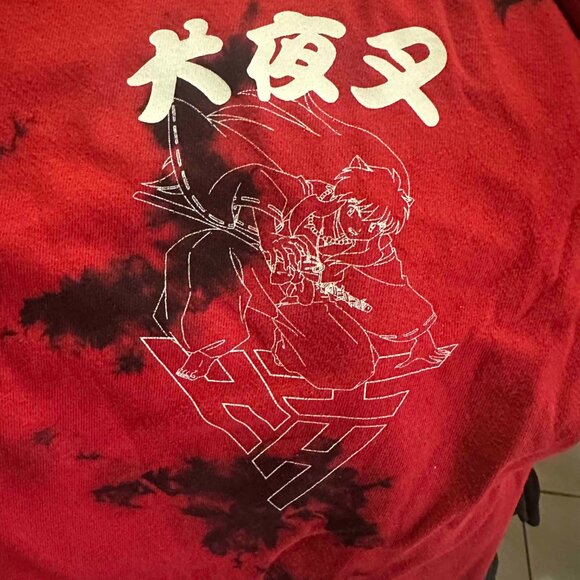 Hypland x Inuyasha 2009 Men's Red Tye Dye Shirt Size Large  Inuyasha Kagome Higu - Picture 5 of 6